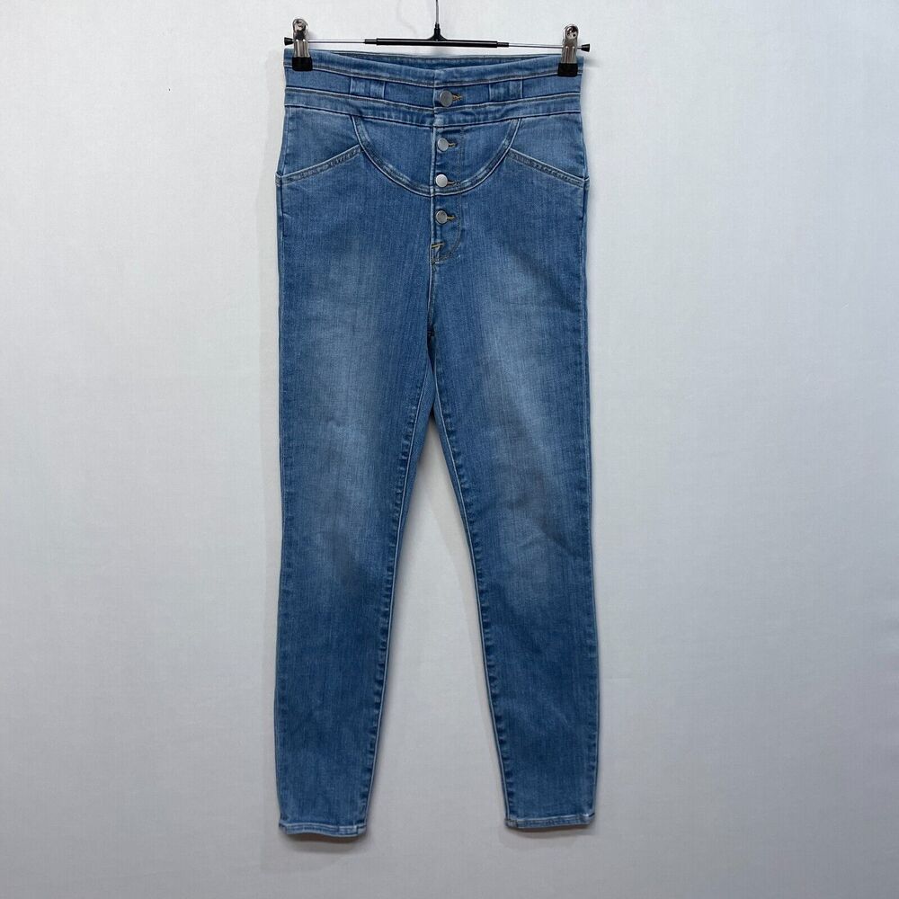 Frame High Waisted Button Fly Seam Skinny Marvin Jeans Size 26 Denim M261 -29
